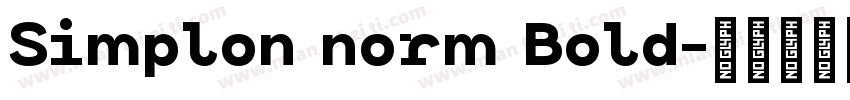 Simplon norm Bold字体转换